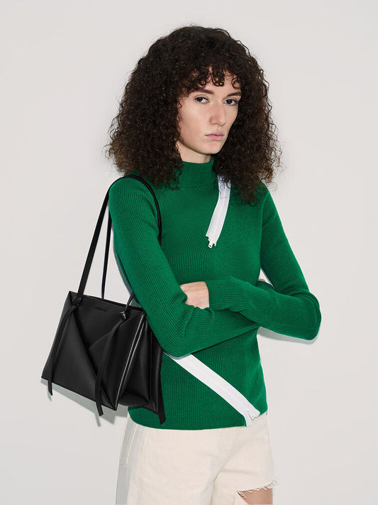 Midori Geometric Tote Bag - Noir